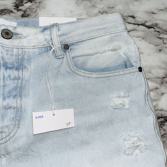 NWT | KanCan | Jean Shorts VTG 90s Distressed Button Fly | Blue | Women | XL - Picture 2 of 8